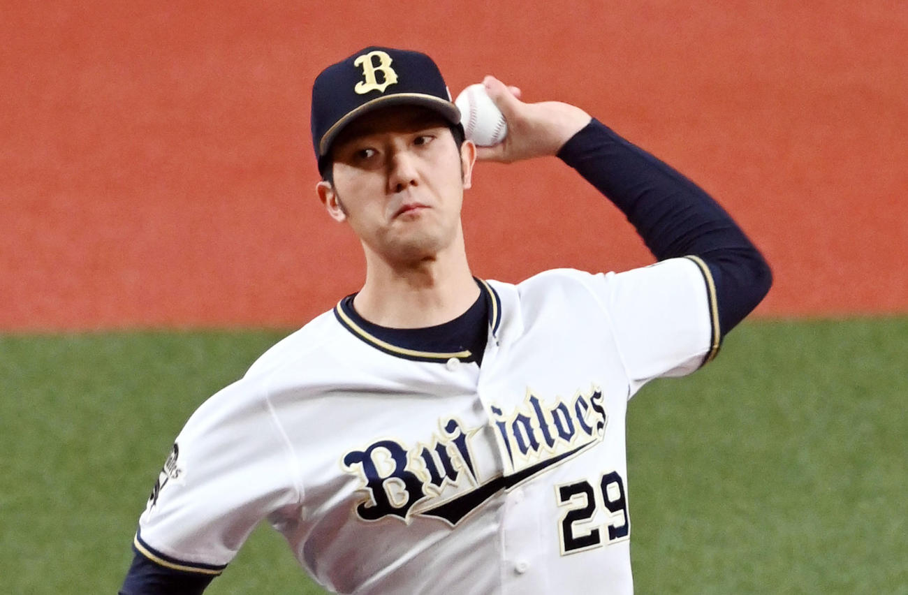 オリックス対広島　オリックス先発の田嶋（撮影・前岡正明）
