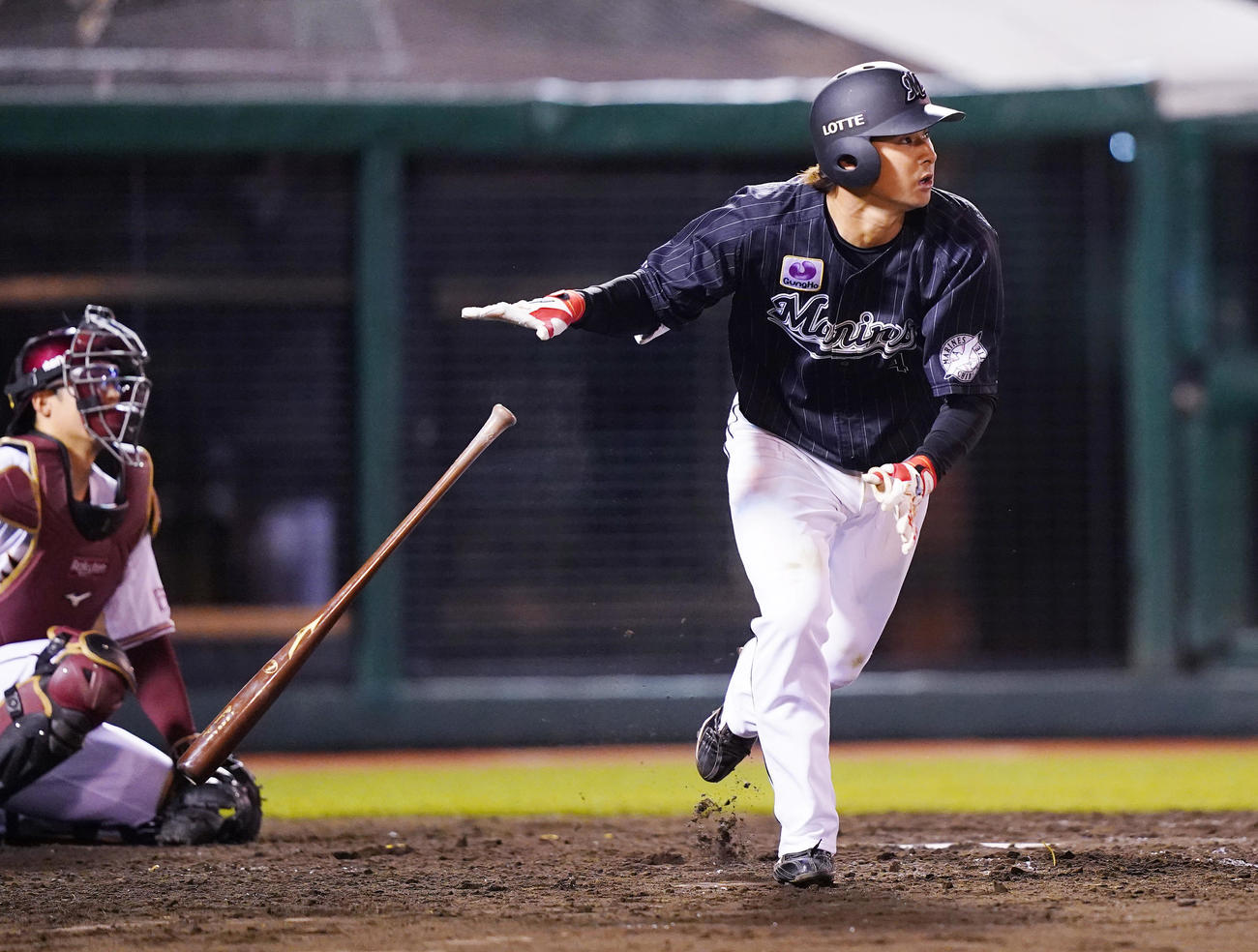 ロッテ藤岡裕大（2021年4月15日撮影）