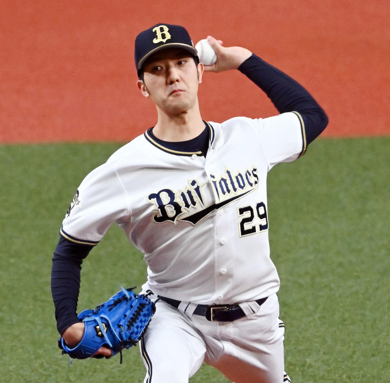 オリックス対広島　オリックス先発の田嶋（撮影・前岡正明）