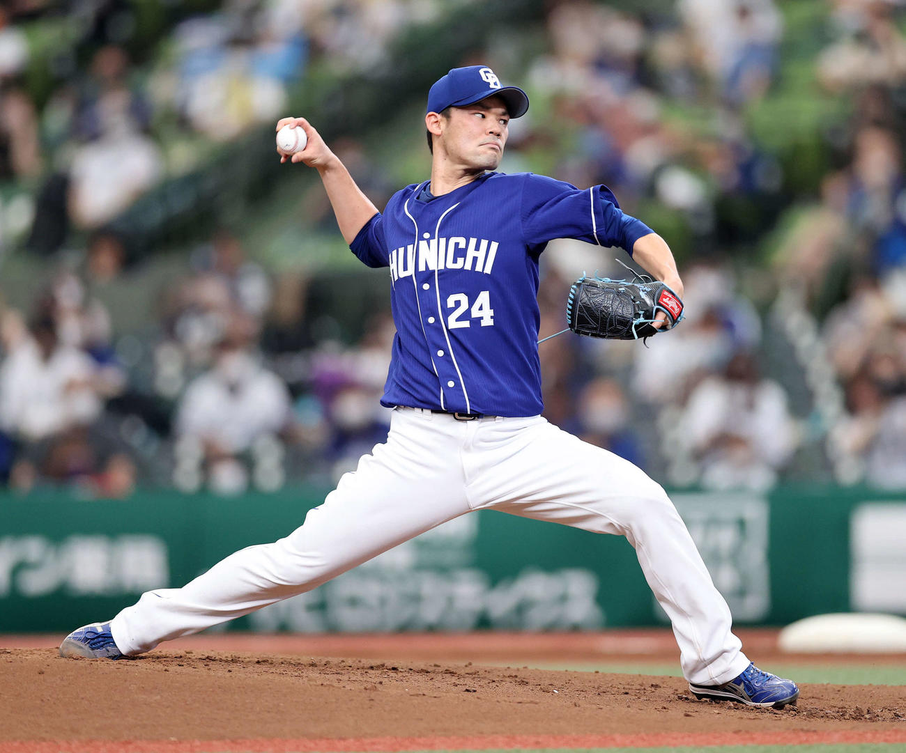西武対中日　先発し力投する中日福谷（撮影・鈴木正人）