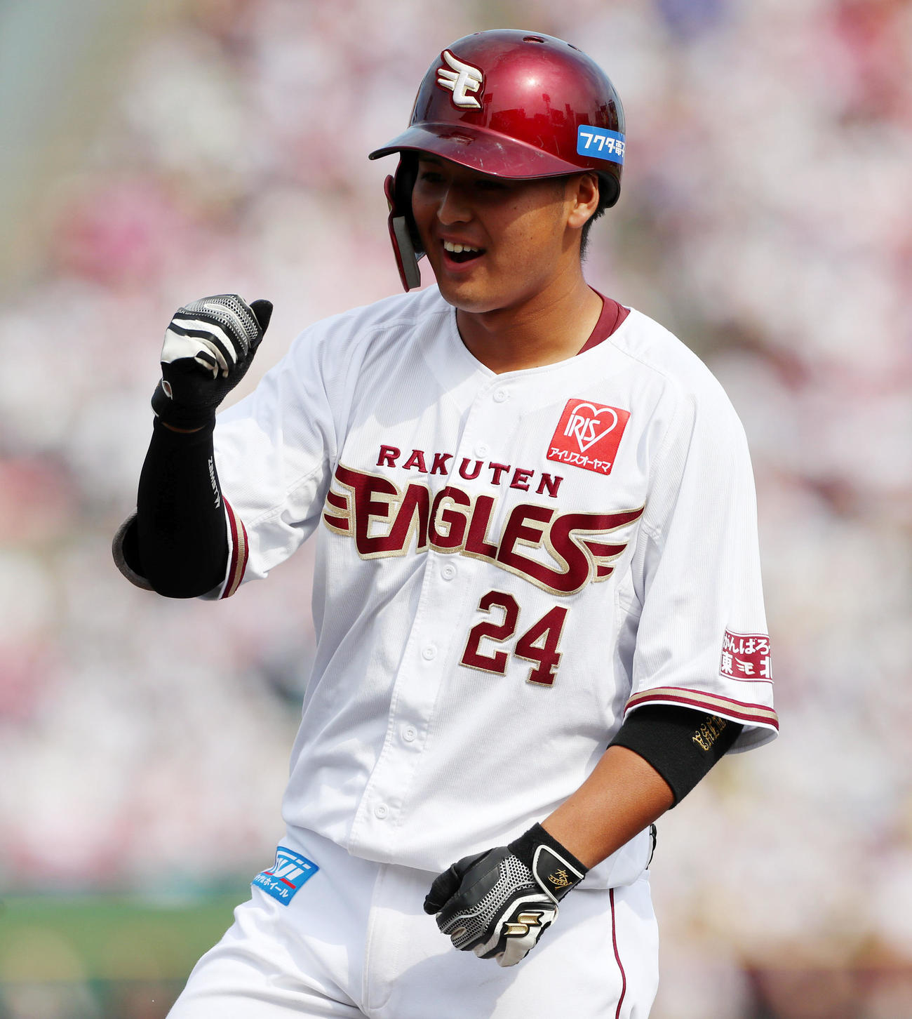 楽天対阪神　7回裏楽天1死一、三塁、黒川は右前適時打を放つ（撮影・加藤哉）