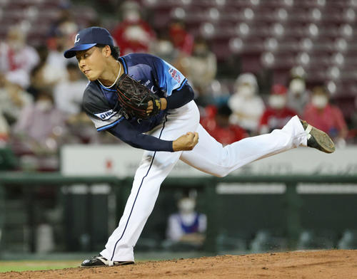 広島対西武　6回裏広島、西武三番手の水上（撮影・加藤孝規）