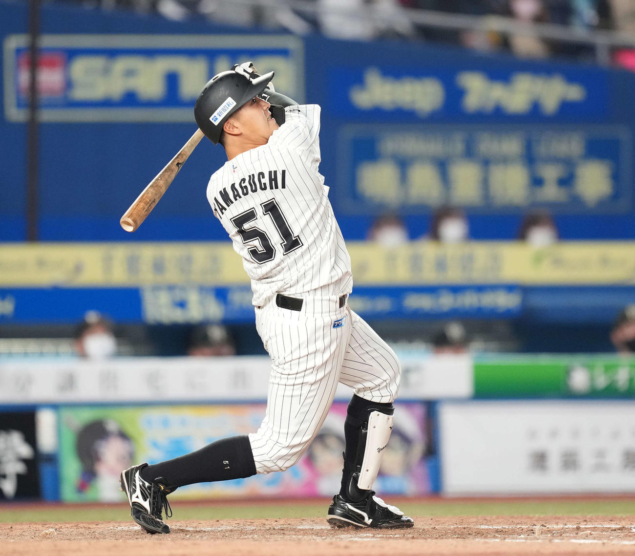 ロッテ山口（21年4月20日撮影・鈴木みどり）