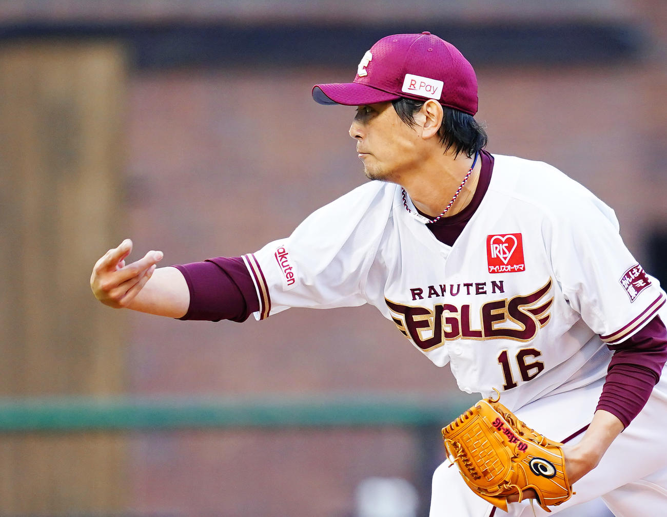 楽天対オリックス　楽天先発の涌井（撮影・菅敏）