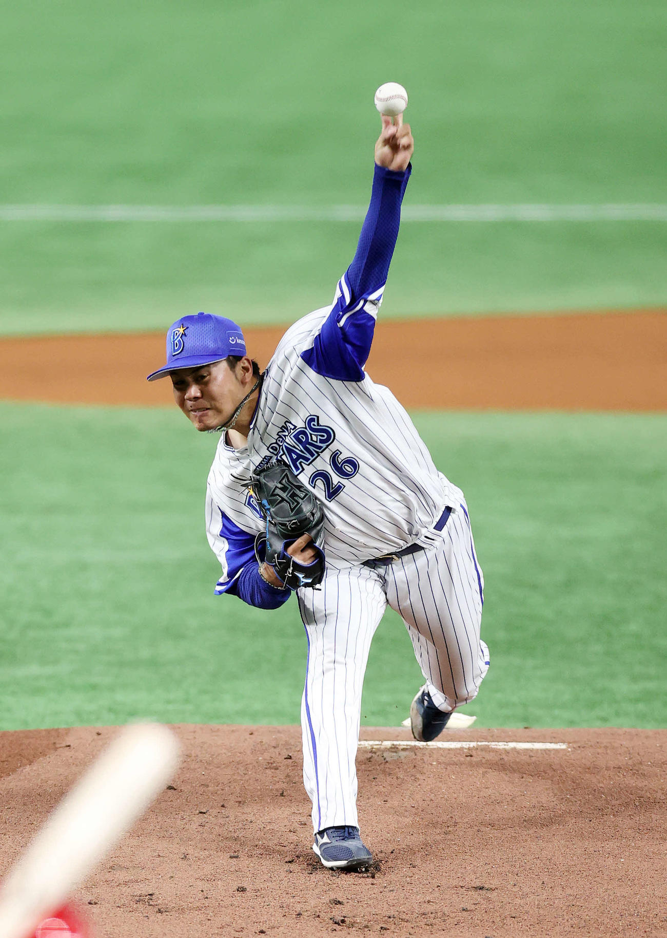DeNA対広島　先発し力投するDeNA浜口（撮影・鈴木正人）