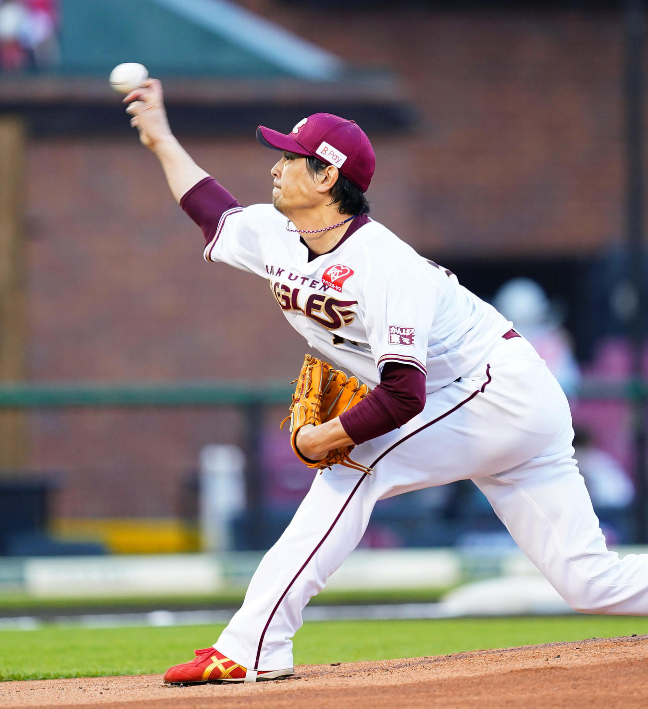 楽天対オリックス　楽天先発の涌井（撮影・菅敏）