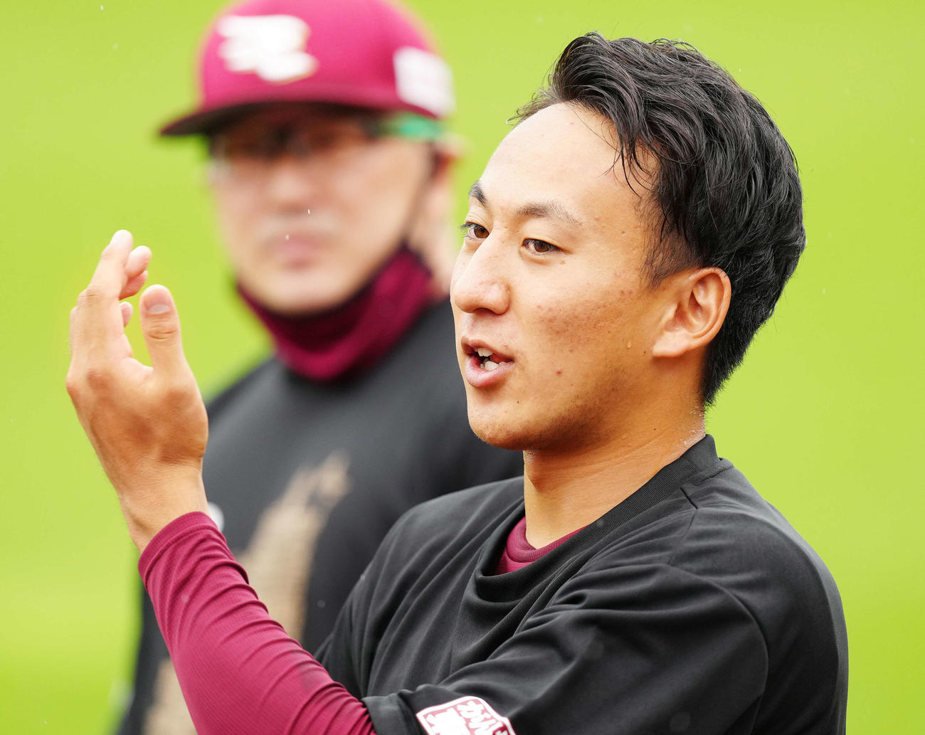 1軍に合流した楽天高田孝（撮影・江口和貴）