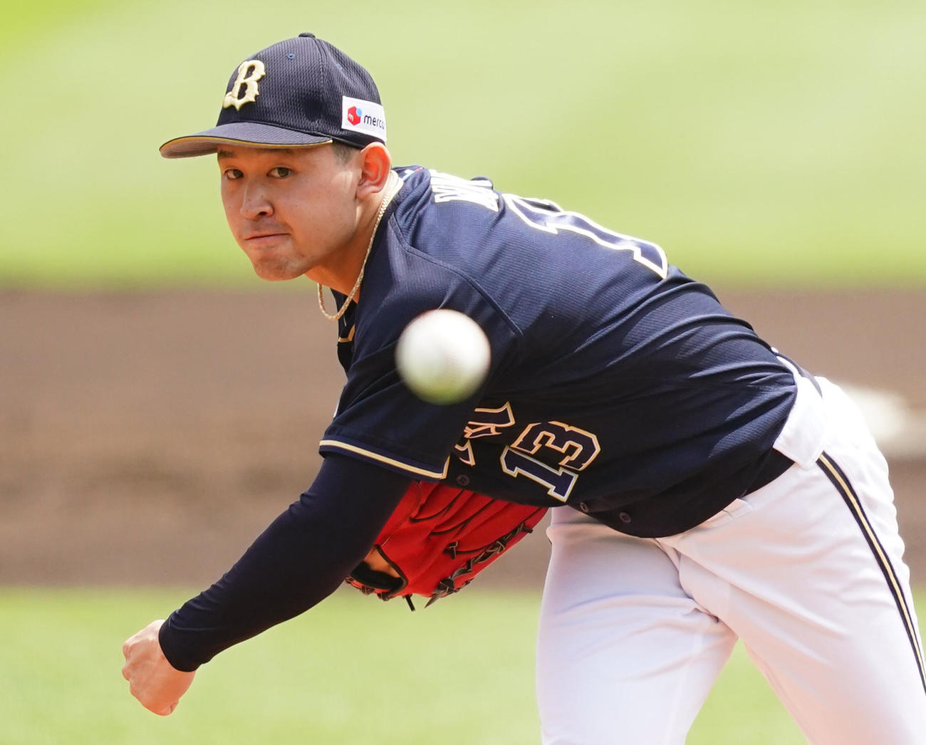 楽天対オリックス　オリックス先発の宮城（撮影・菅敏）