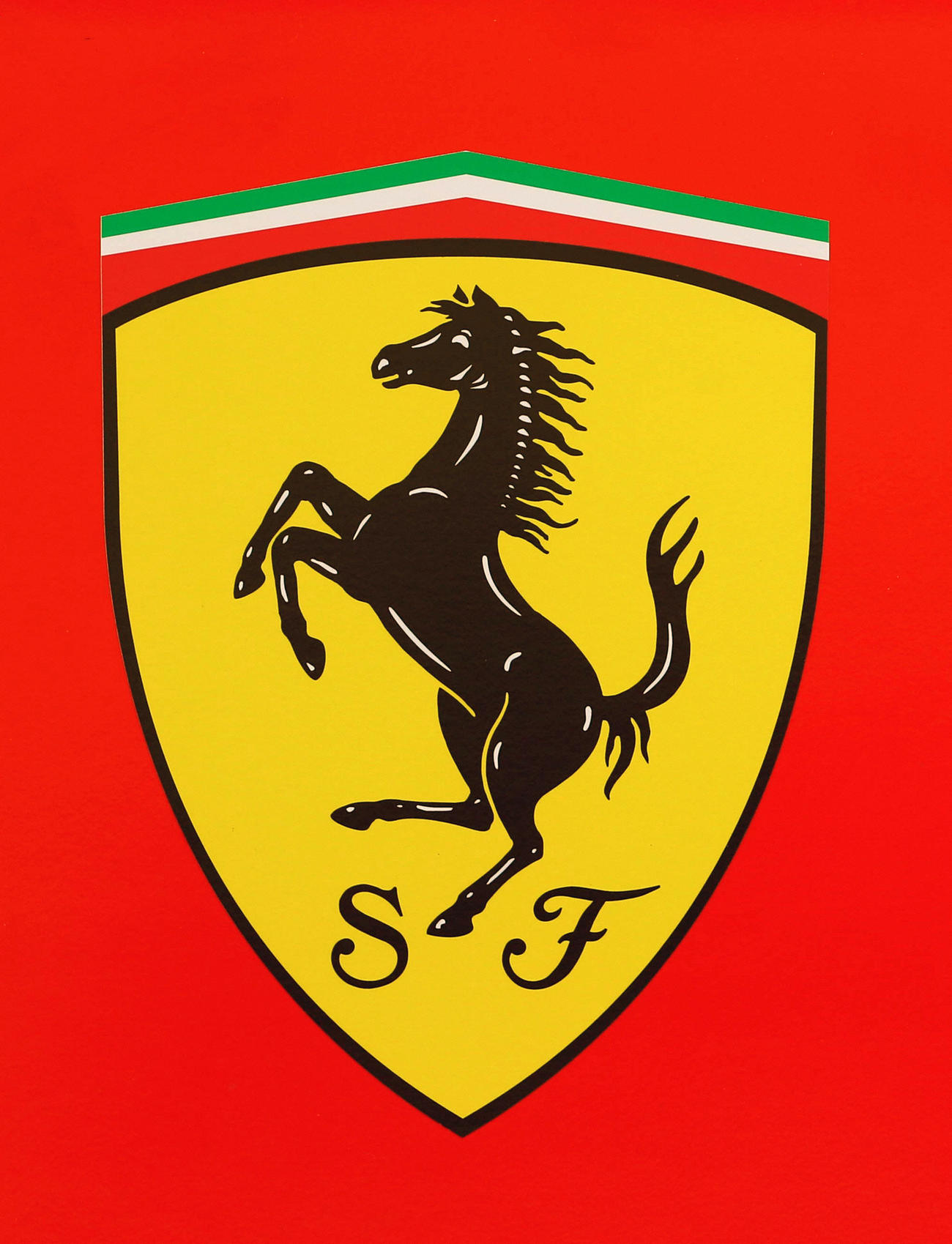 フェラーリのエンブレム（2019年10月撮影）