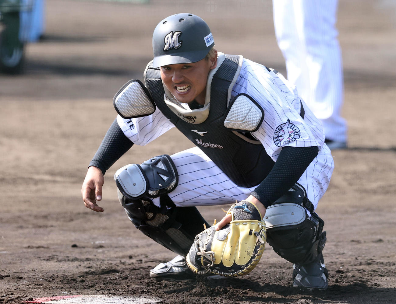 ロッテ田村龍弘（2021年2月9日撮影）
