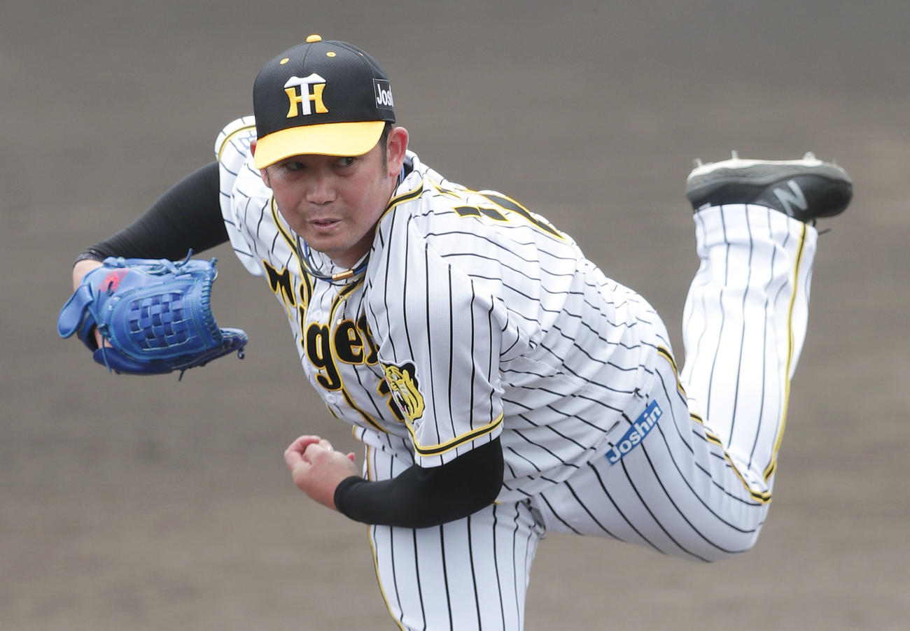 阪神岩田稔（2021年6月3日撮影）