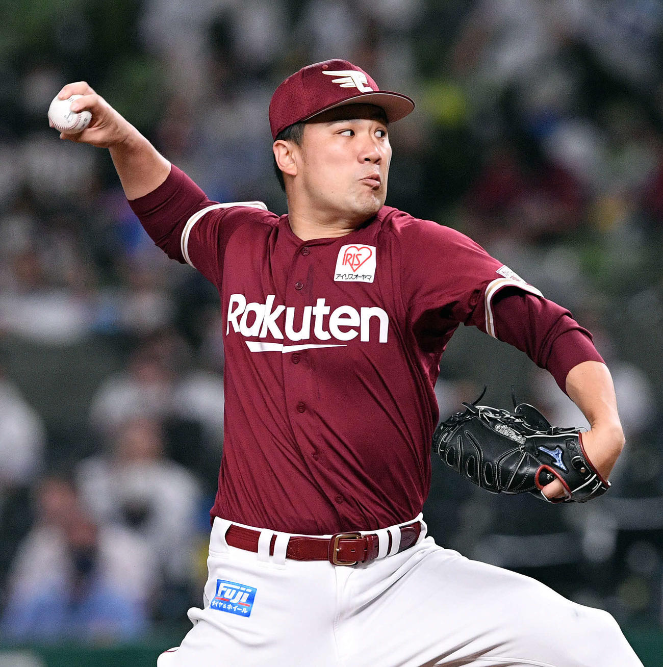西武対楽天　楽天先発の田中将（撮影・滝沢徹郎）