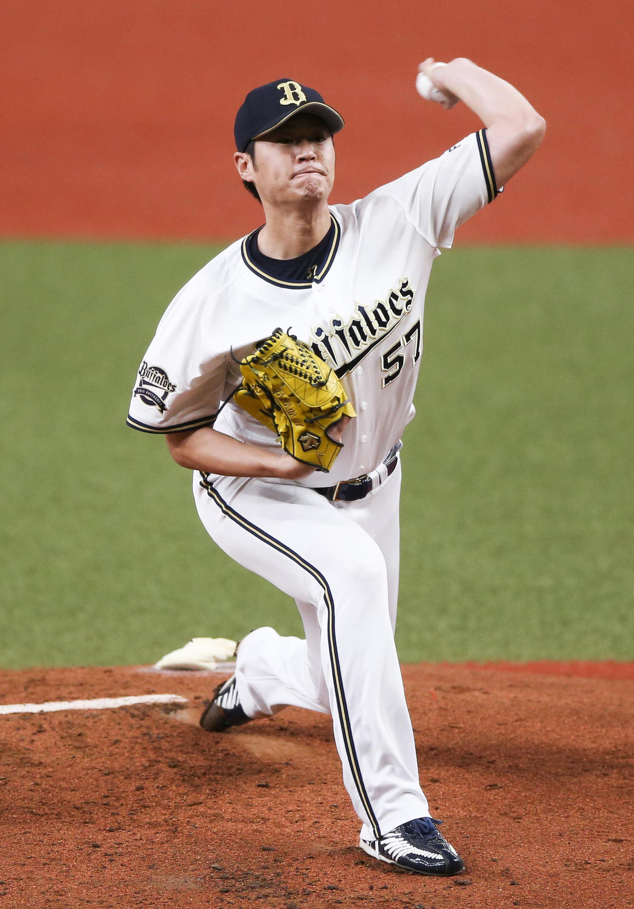 オリックス対日本ハム　先発山岡のアクシデントで緊急登板した山田（撮影・上山淳一）