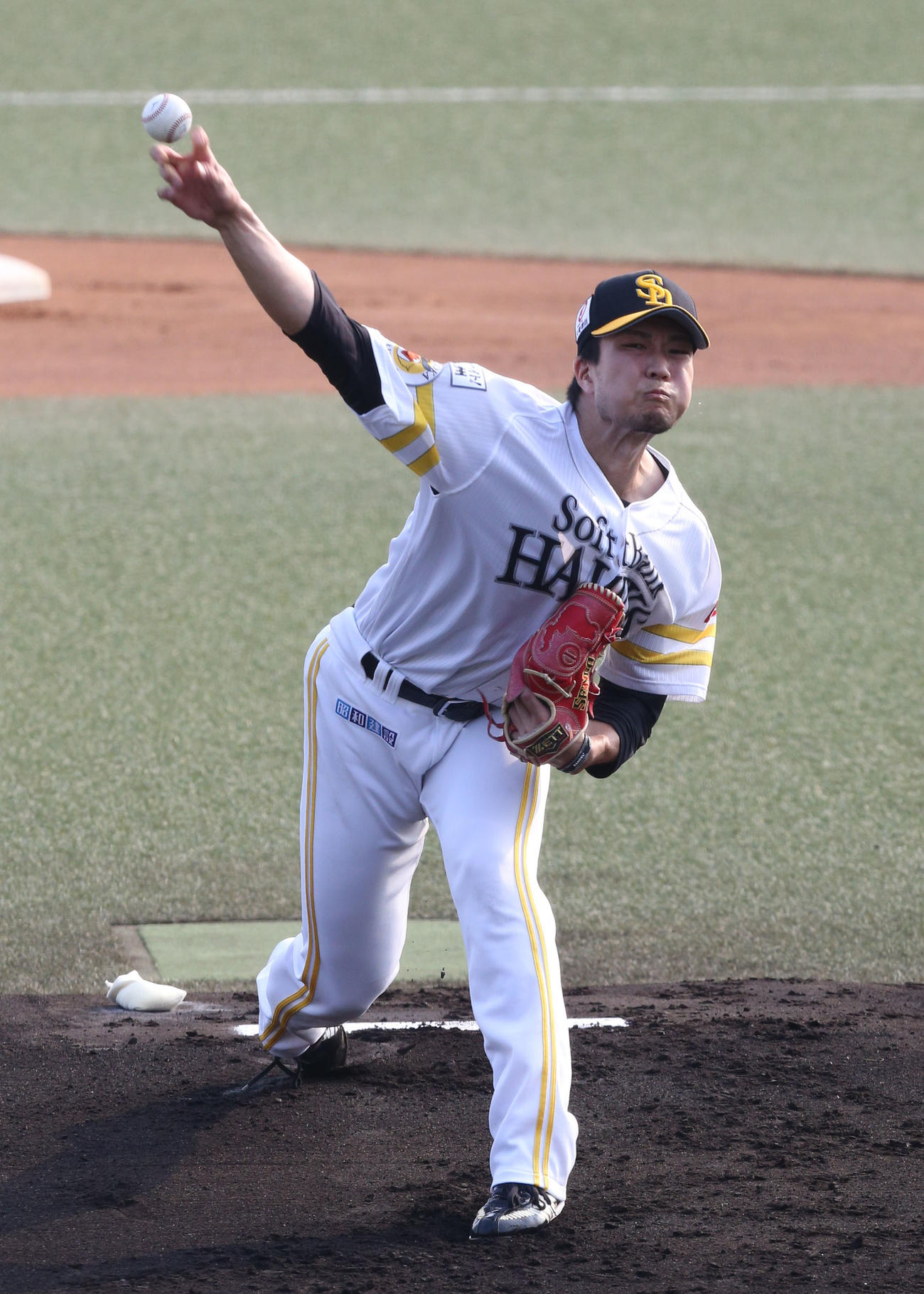 2軍阪神戦に先発する千賀（撮影・梅根麻紀）