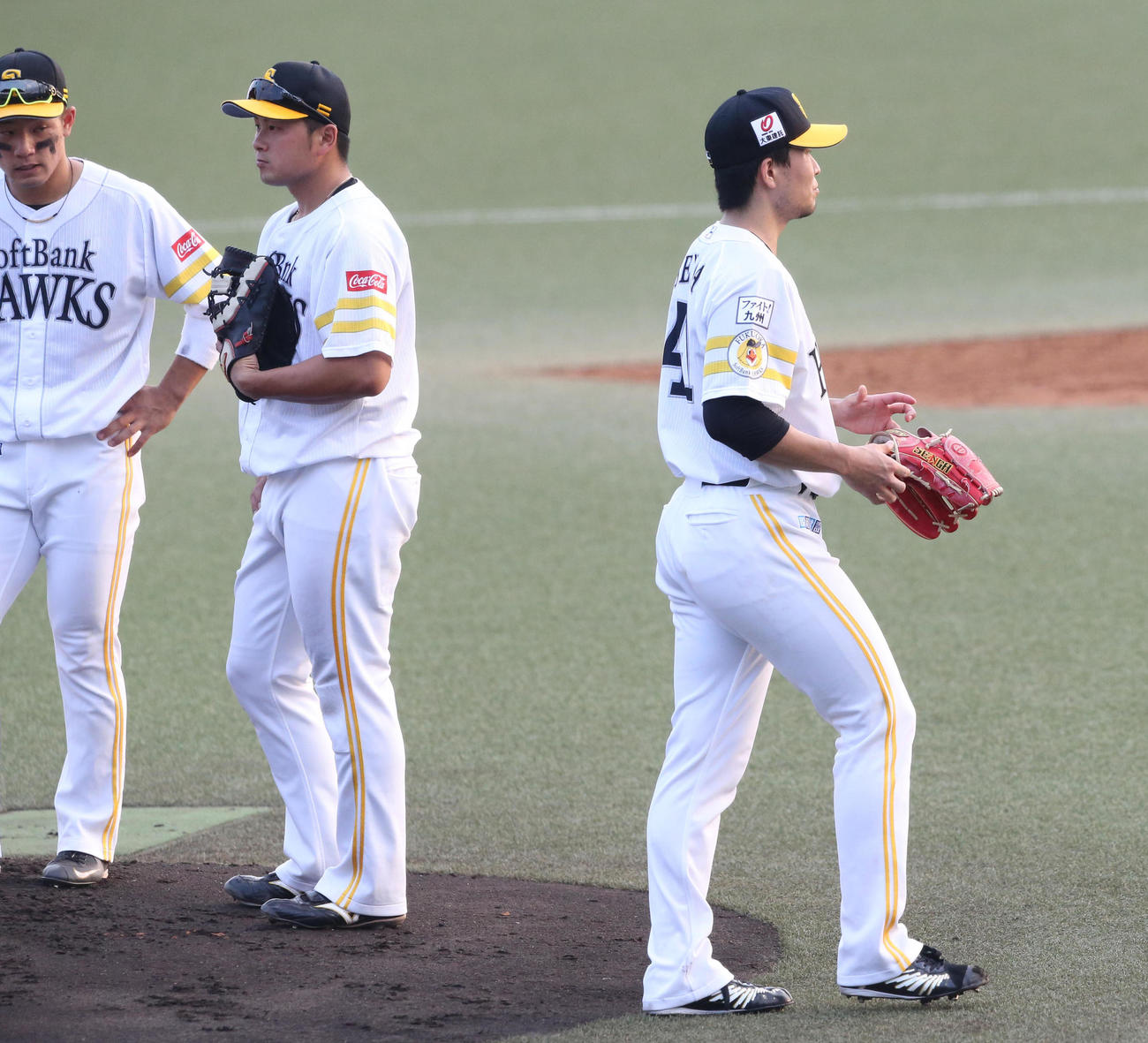 2軍阪神戦で先発した千賀は3回途中で降板する（撮影・梅根麻紀）