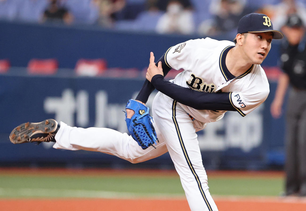 オリックス対日本ハム　好投を続けるオリックス田嶋（撮影・清水貴仁）