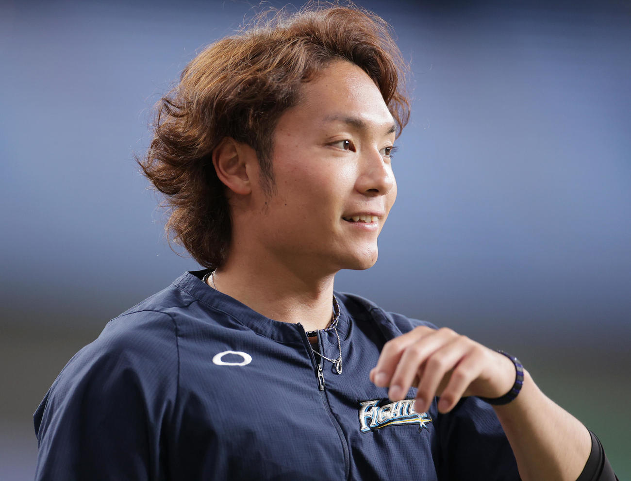 オリックス対日本ハム　練習を行う伊藤（撮影・清水貴仁）
