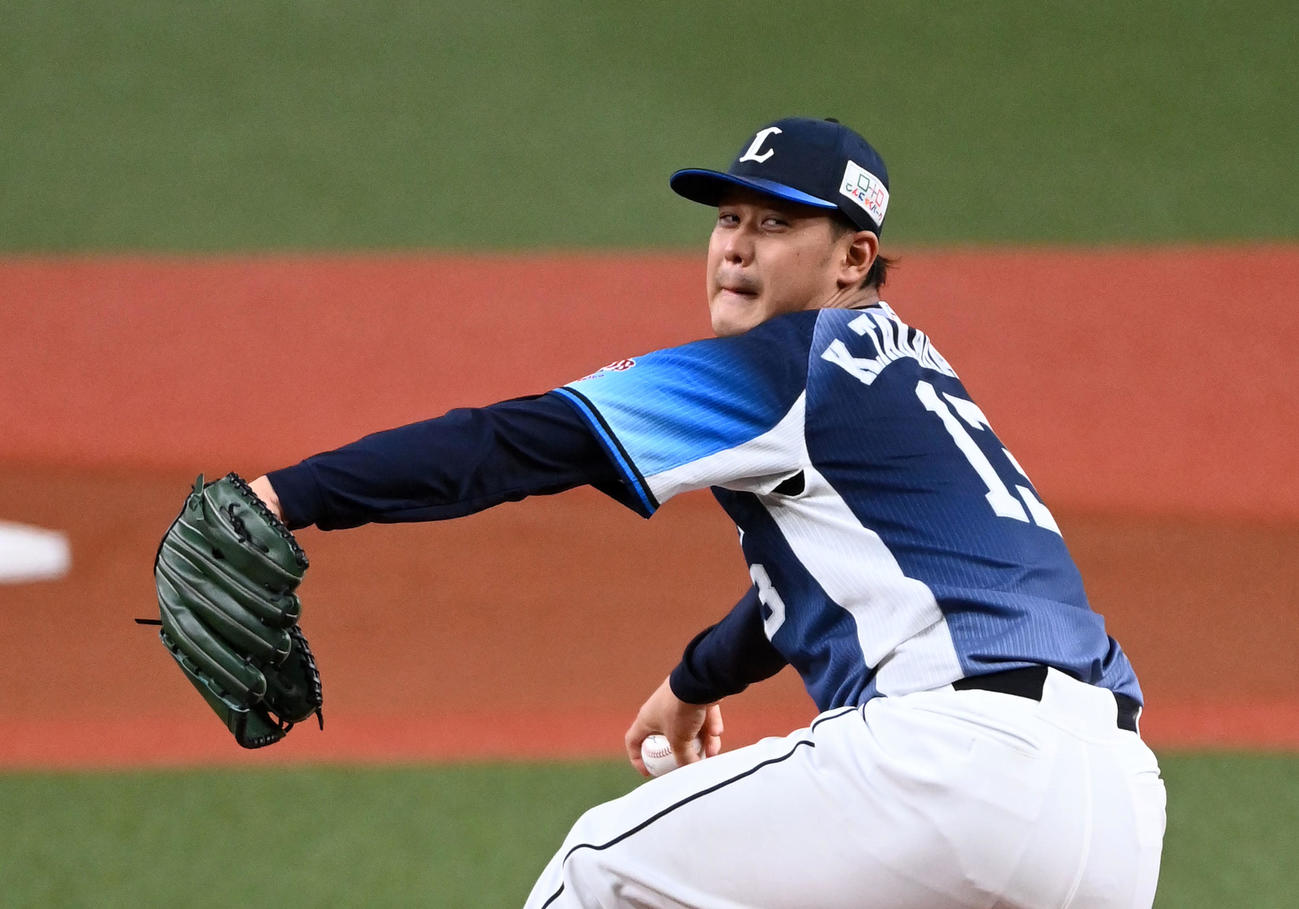 オリックス対西武　西武先発の高橋（撮影・前岡正明）