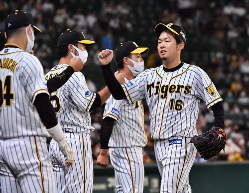 阪神対DeNA 8回3失点で降板する西勇（撮影・上田博志）