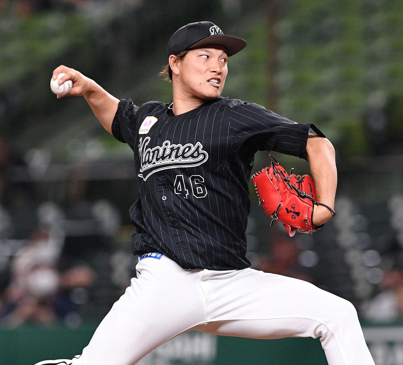 ロッテ岩下大輝（2021年6月17日撮影）