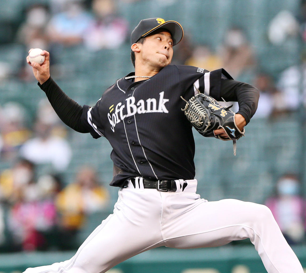 ソフトバンク尾形崇斗（2021年6月5日撮影）