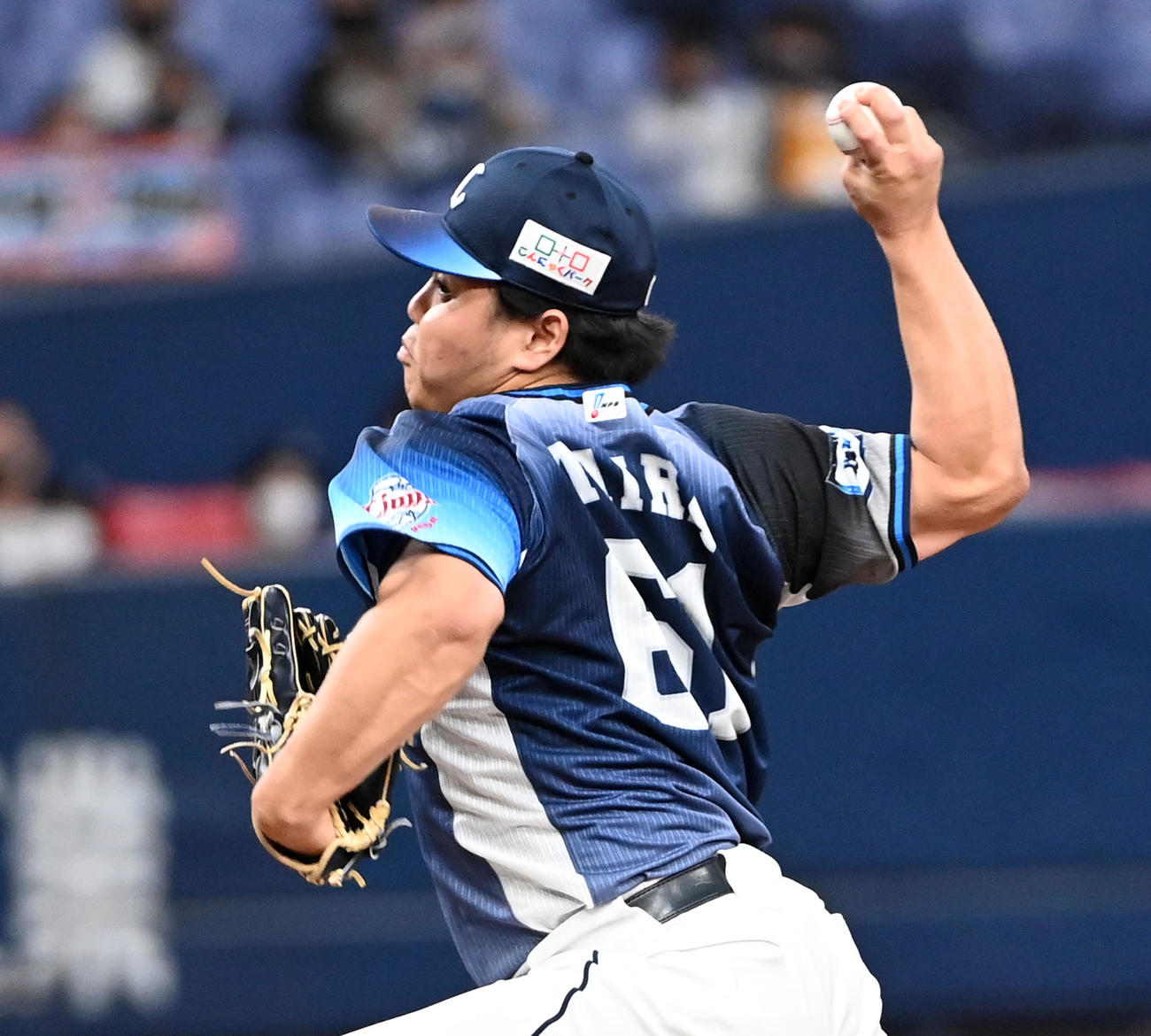 オリックス対西武　西武2番手の平良（撮影・前岡正明）