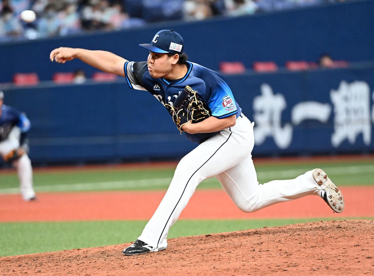 オリックス対西武　西武5番手の平良（撮影・前岡正明）