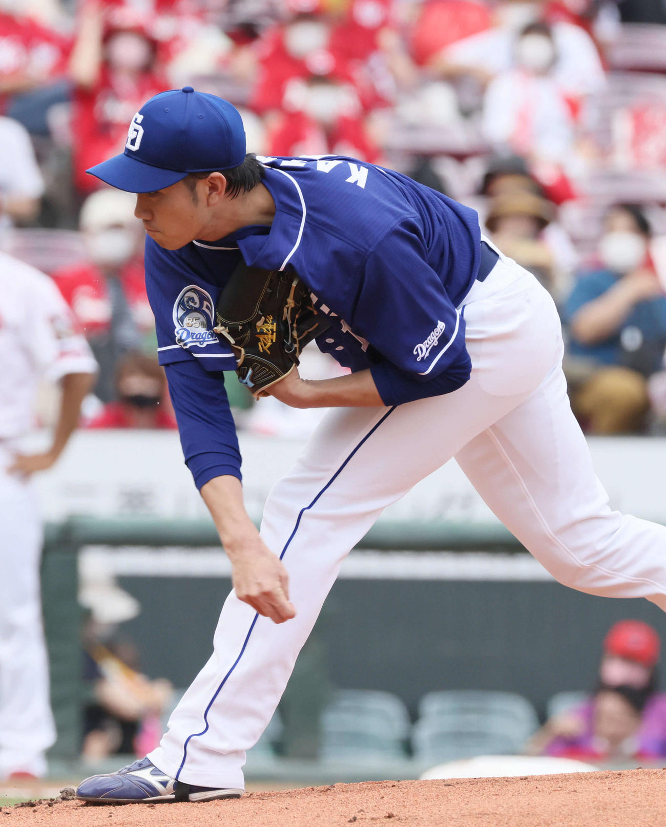 広島対中日　中日先発の勝野（撮影・加藤孝規）