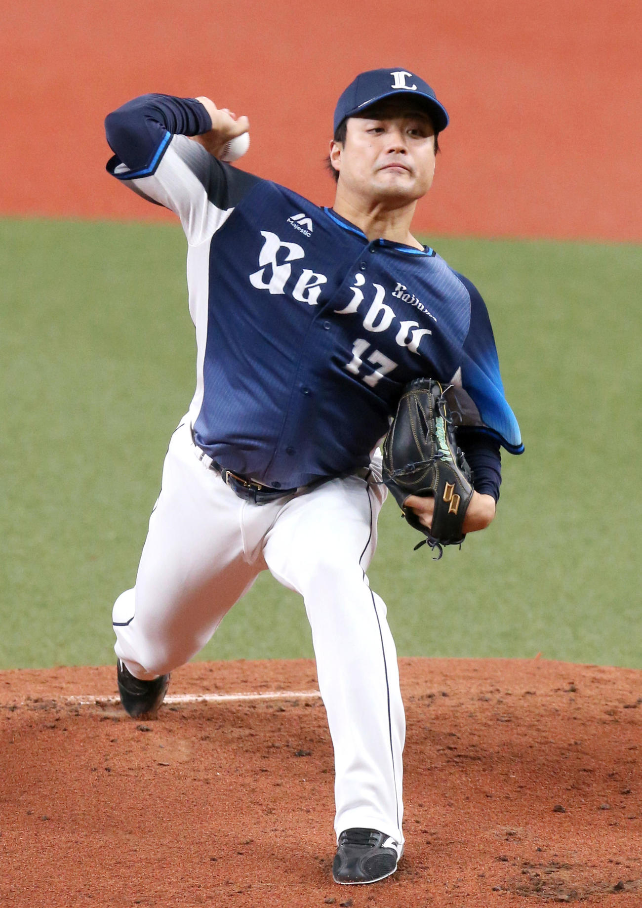 ソフトバンク対西武　西武先発の松本（撮影・上山淳一）