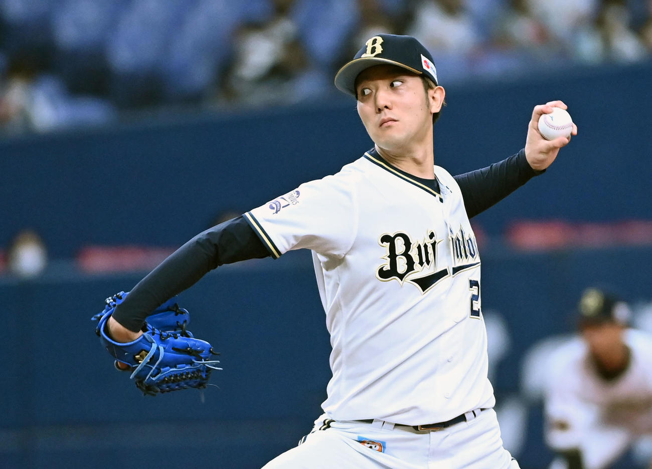 オリックス対ロッテ　オリックス先発の田嶋（撮影・前岡正明）
