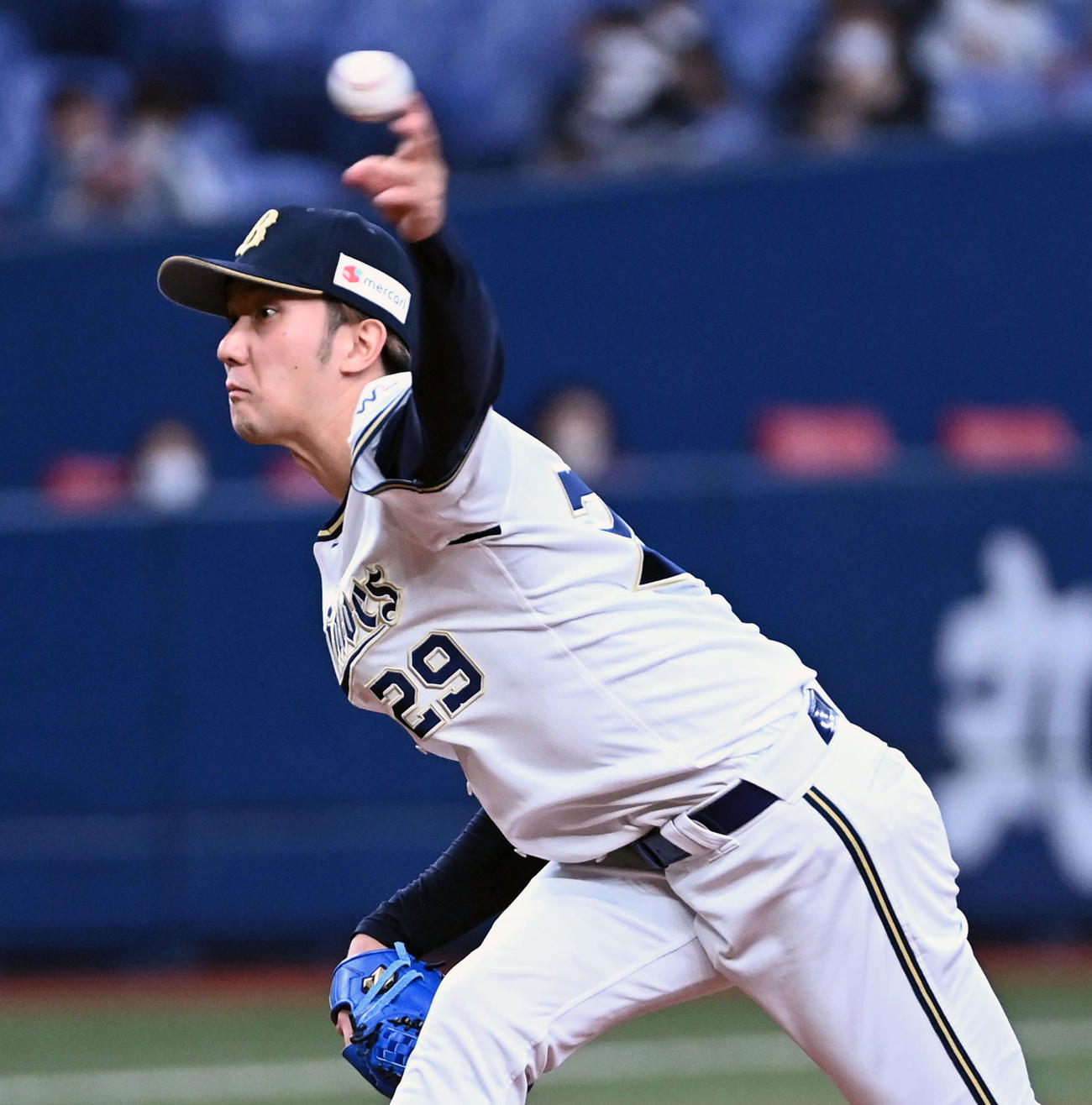 オリックス対ロッテ　オリックス先発の田嶋（撮影・前岡正明）