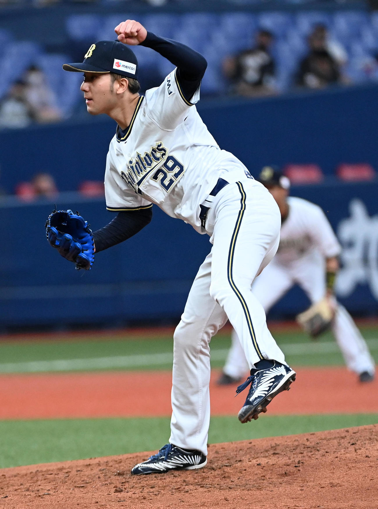 オリックス対ロッテ　オリックス先発の田嶋（撮影・前岡正明）