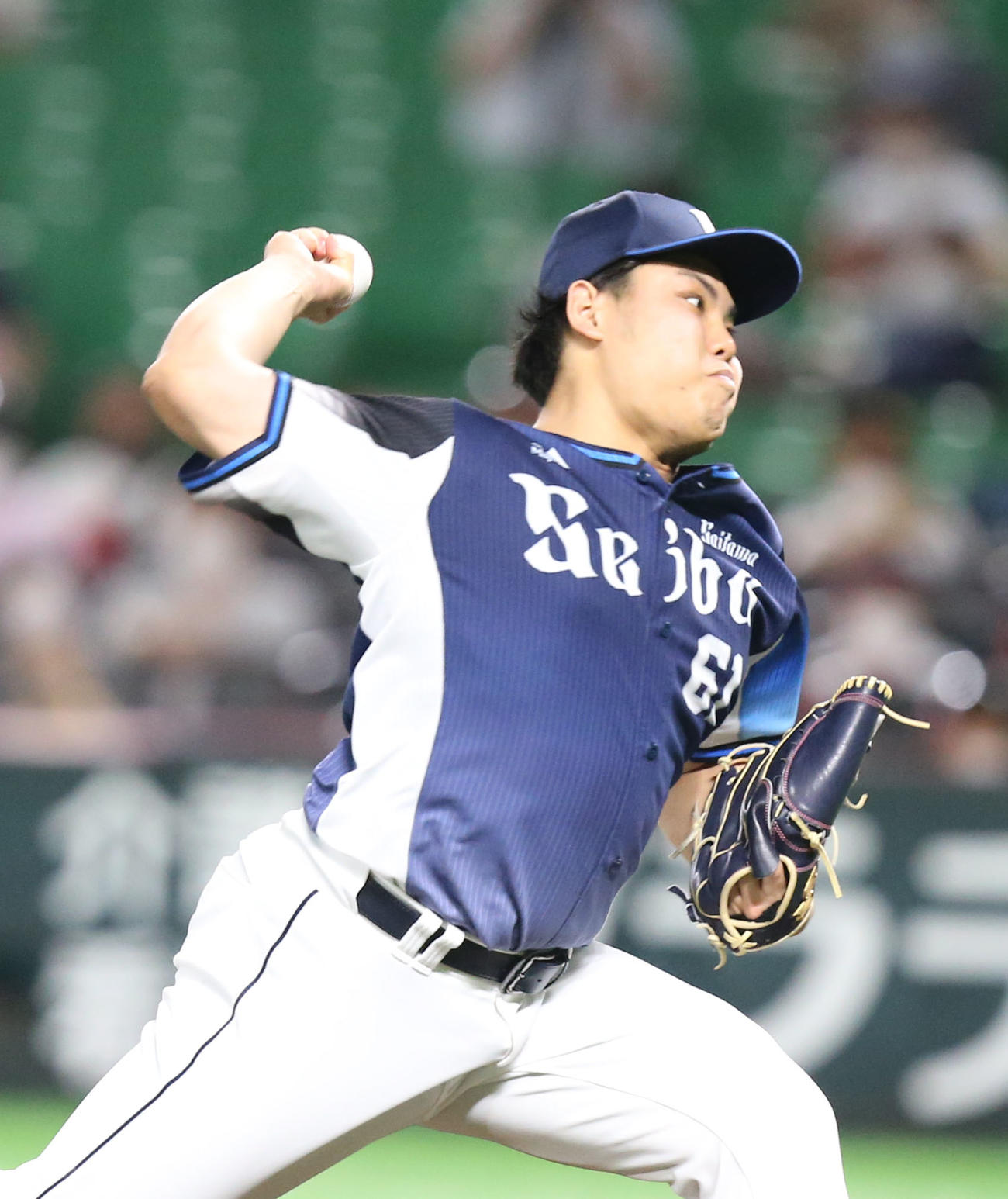 ソフトバンク対西武　9回裏を投げる平良（撮影・屋方直哉）