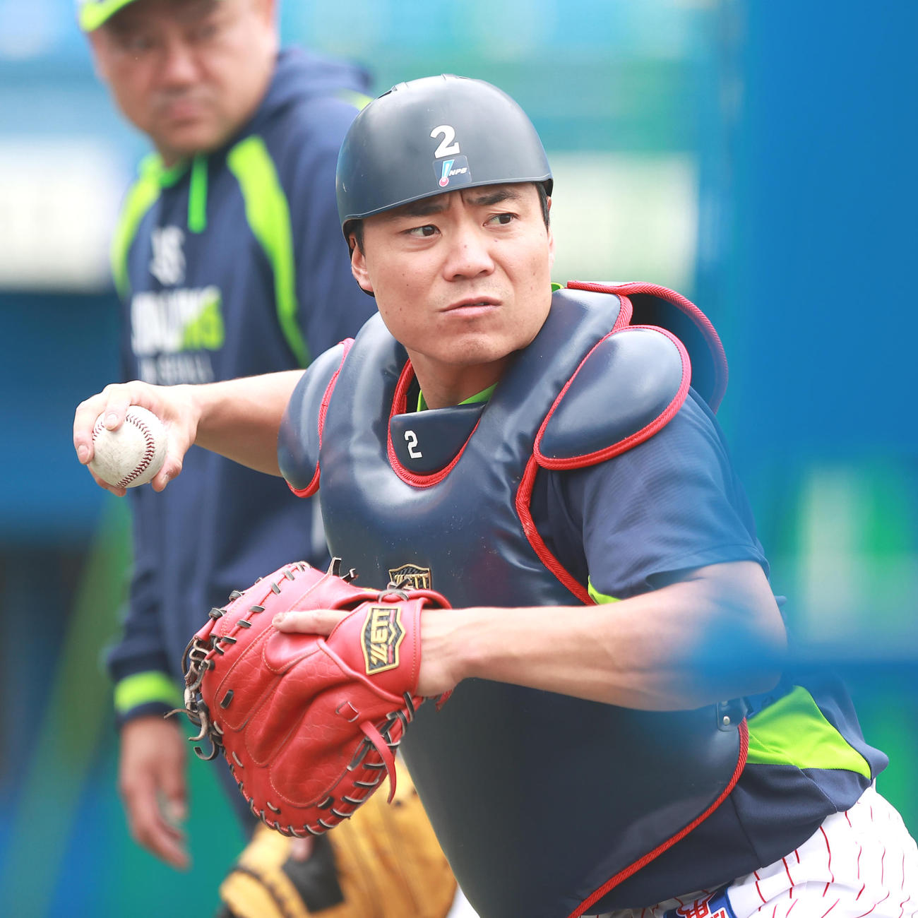 ヤクルト中村悠平（2021年6月20日撮影）