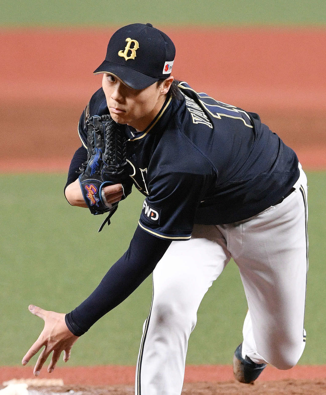 西武対オリックス　オリックス先発の山崎福（撮影・滝沢徹郎）