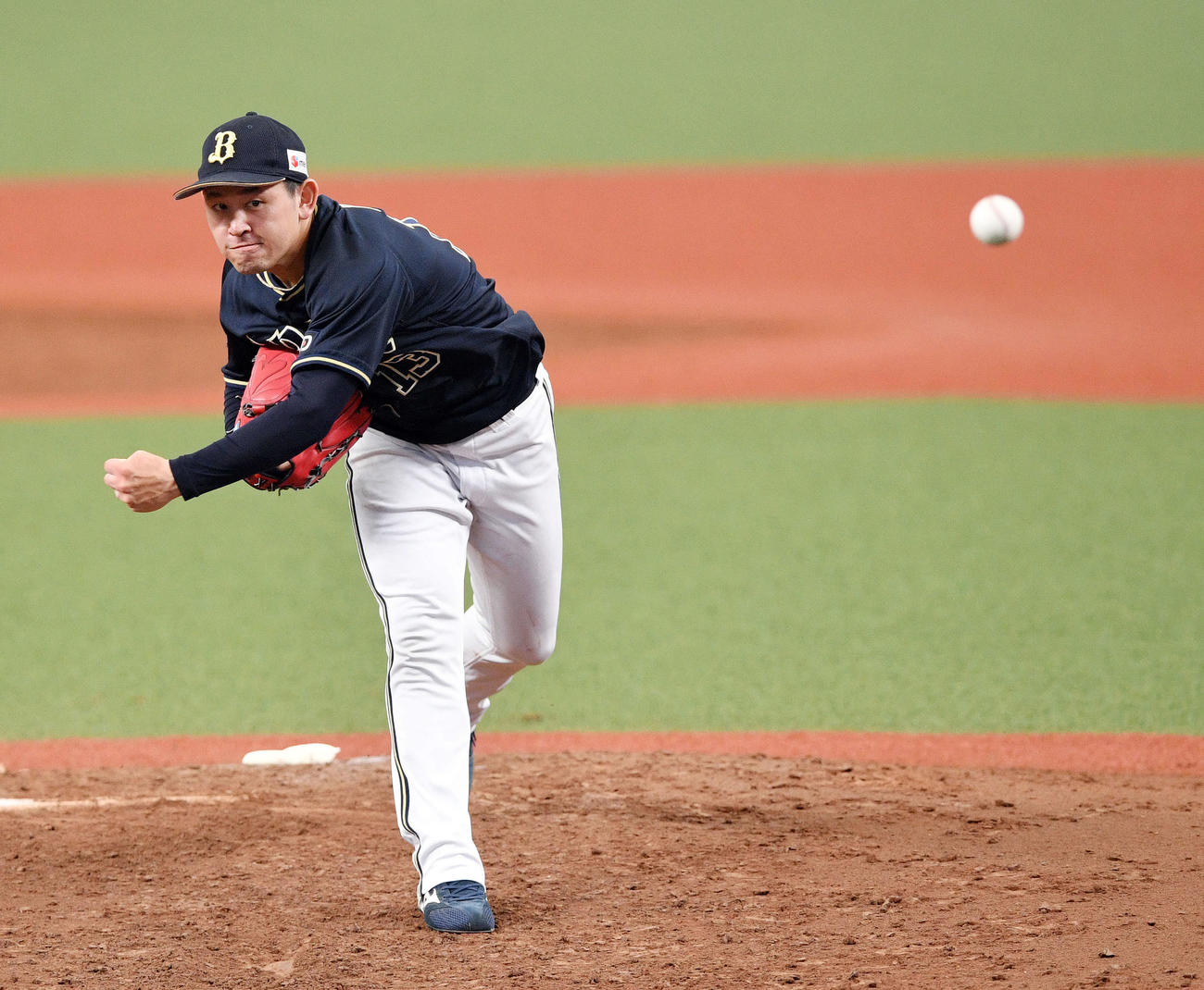 西武対オリックス　力投するオリックス先発の宮城（撮影・滝沢徹郎）