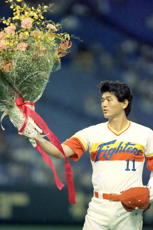1988年6月28日、通算2000試合出場を果たした日本ハム大島康徳