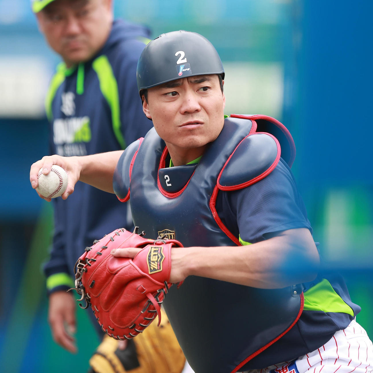 ヤクルト中村悠平（2021年6月20日撮影）