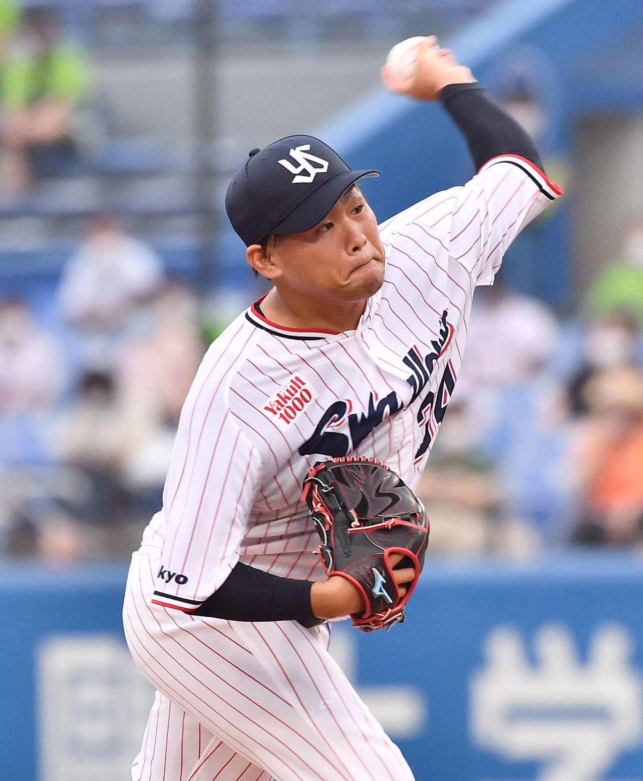 ヤクルト対阪神　ヤクルト先発の田口（撮影・上田博志）