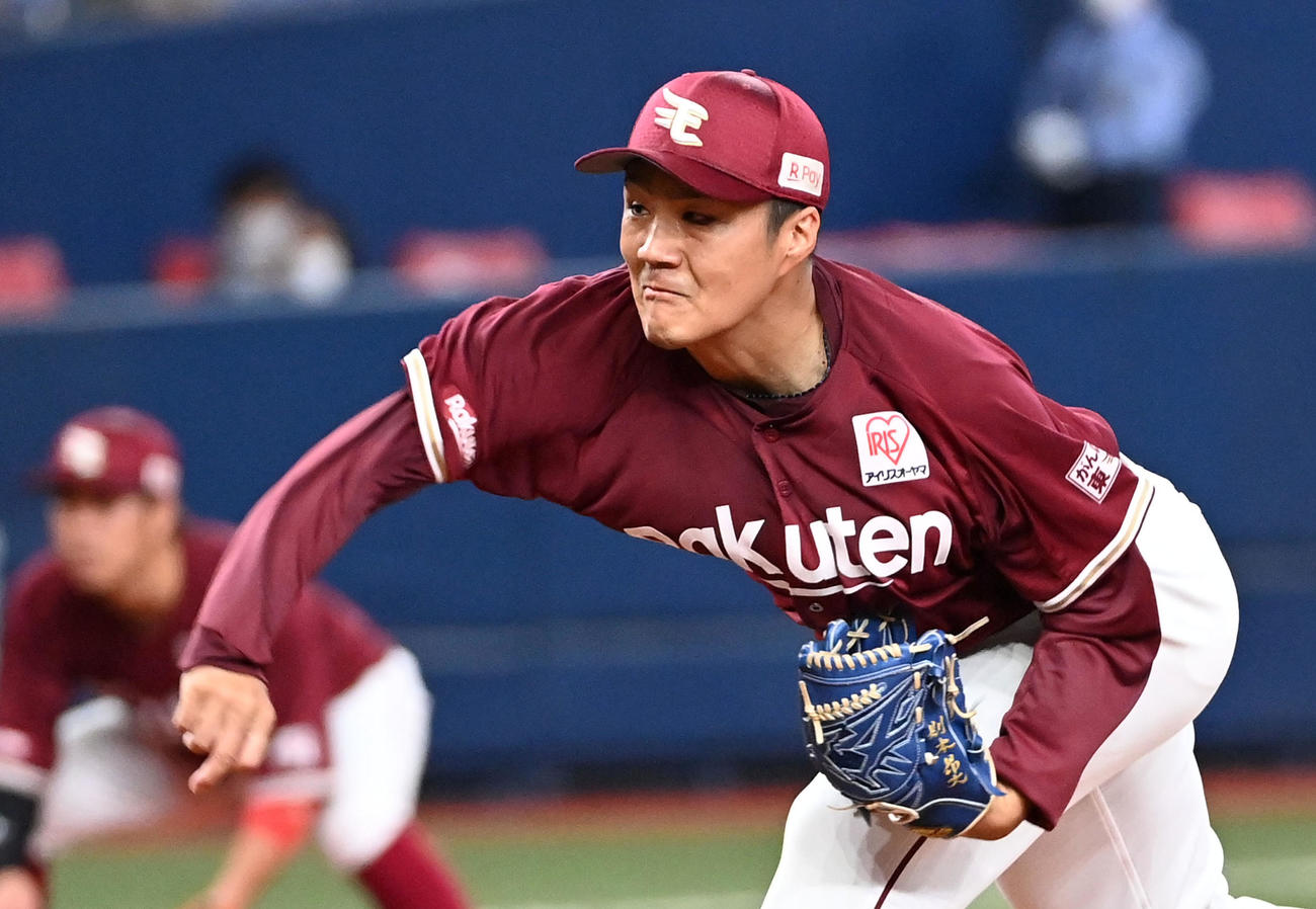 オリックス対楽天　楽天先発の則本昂大（撮影・前岡正明）