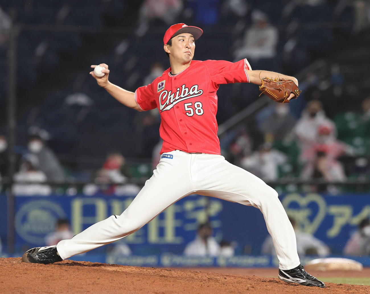ロッテ河村説人（2021年5月21日撮影）
