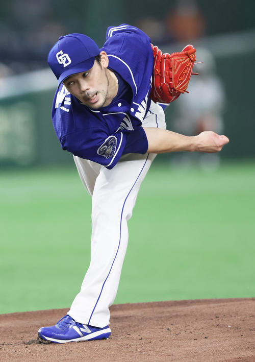 巨人対中日　中日先発の福谷（撮影・足立雅史）