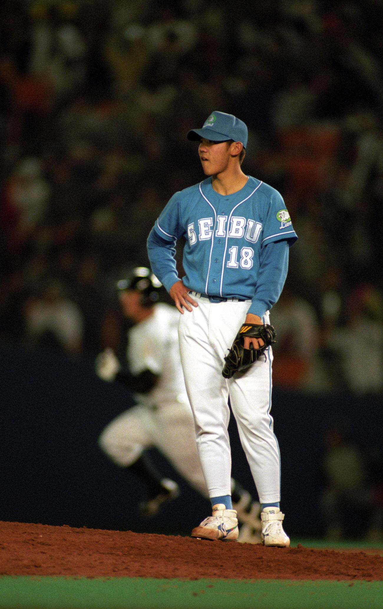 西武松坂から本塁打を放つロッテ初芝（1999年4月21日）