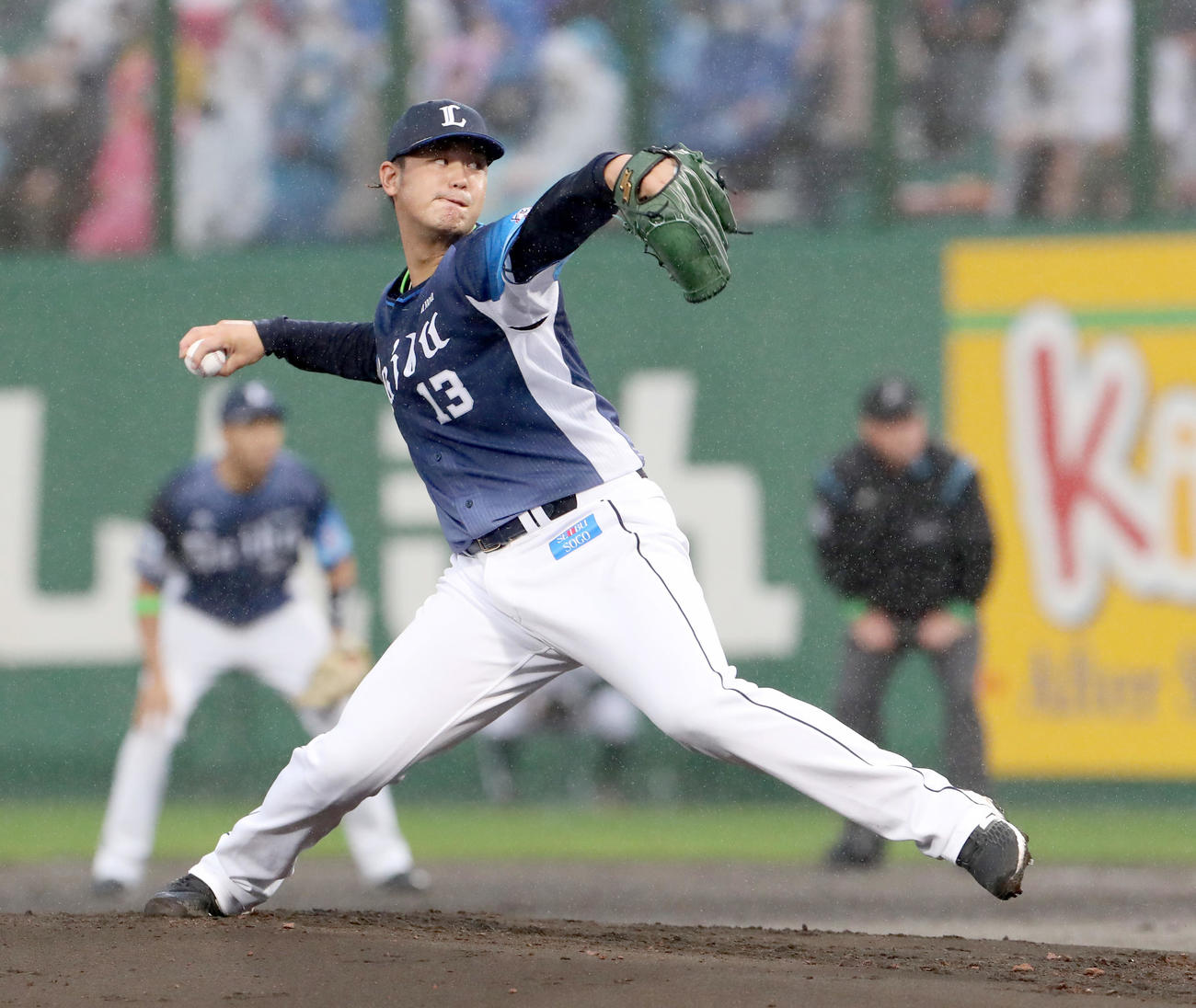 日本ハム対西武　西武先発の高橋（撮影・佐藤翔太）