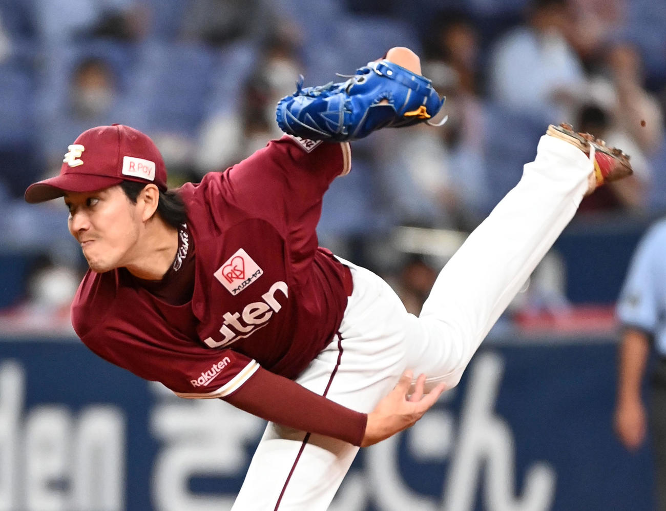 オリックス対楽天　楽天先発の岸（撮影・前岡正明）