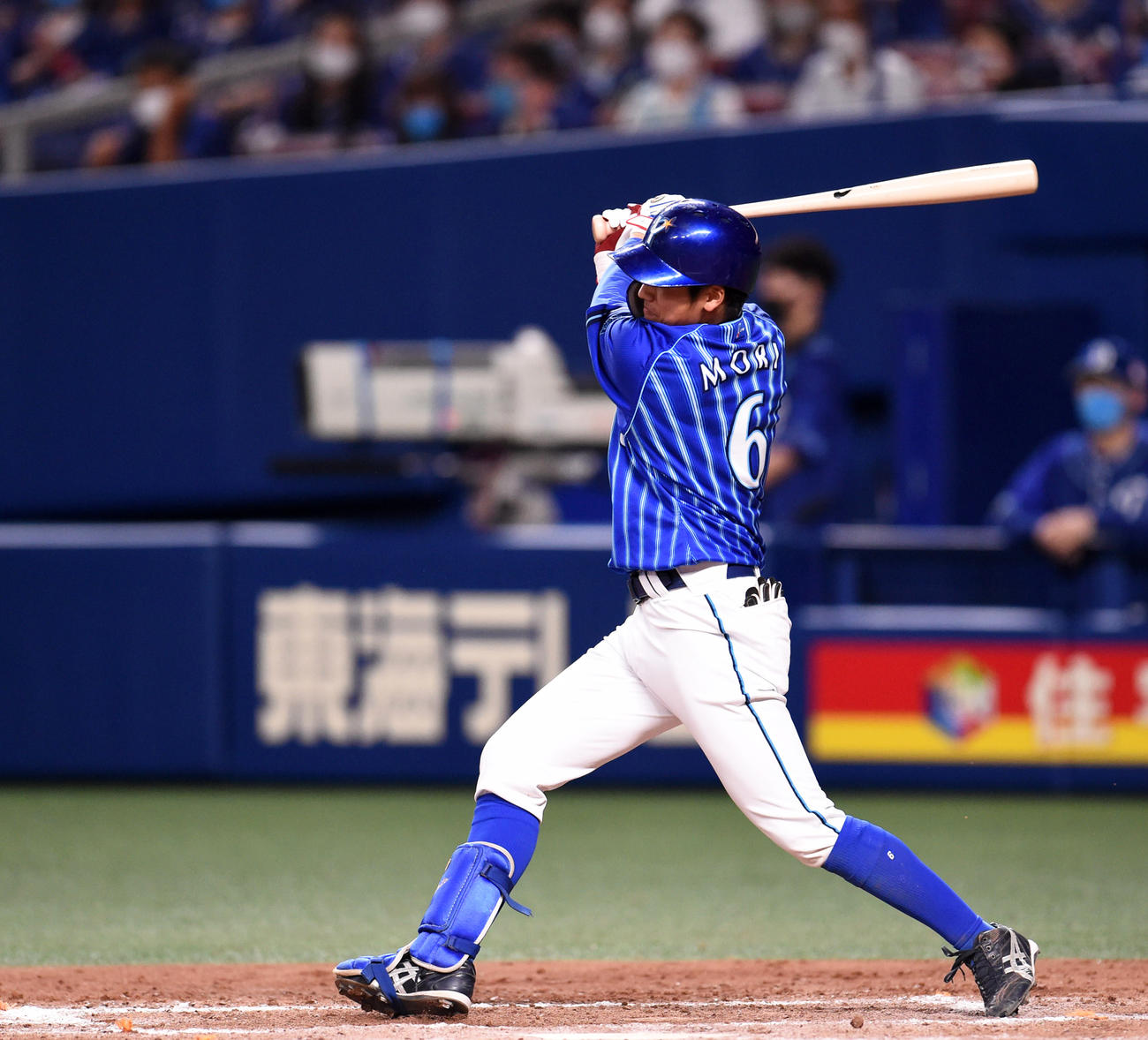 9回表DeNA2死、右前安打を放った森（撮影・森本幸一）