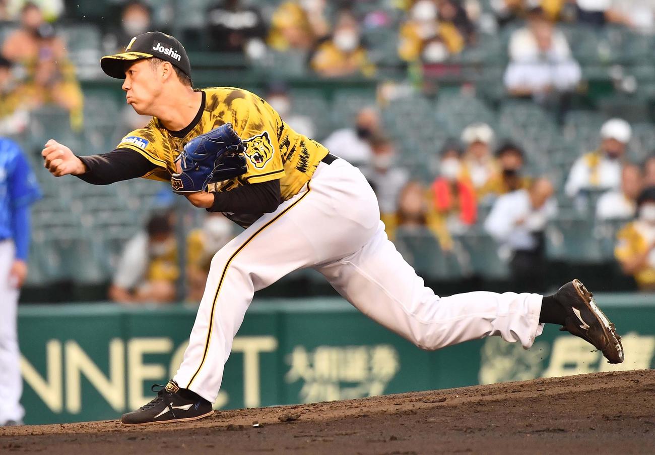 阪神対DeNA　阪神先発の青柳晃洋（撮影・上田博志）