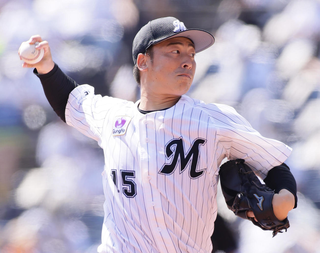 ロッテ美馬学（2021年6月12日撮影）