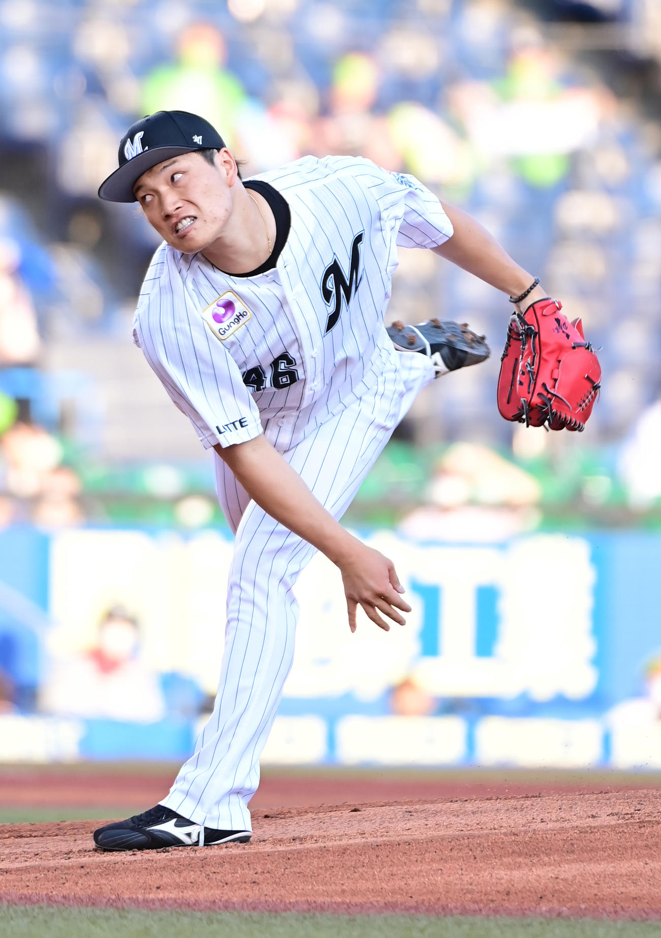ロッテ岩下大輝（2021年6月9日撮影）