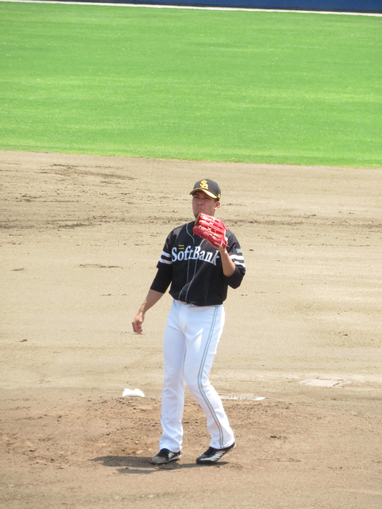 ウエスタン・リーグ中日戦に登板したソフトバンク千賀